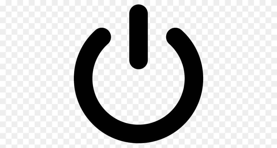 Power Symbol Icon, Gray Free Transparent Png