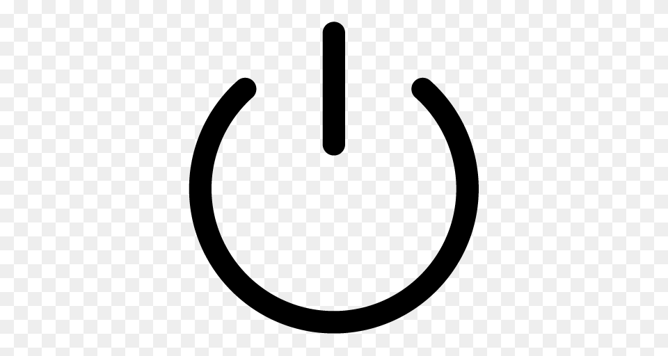 Power Symbol Icon, Gray Png