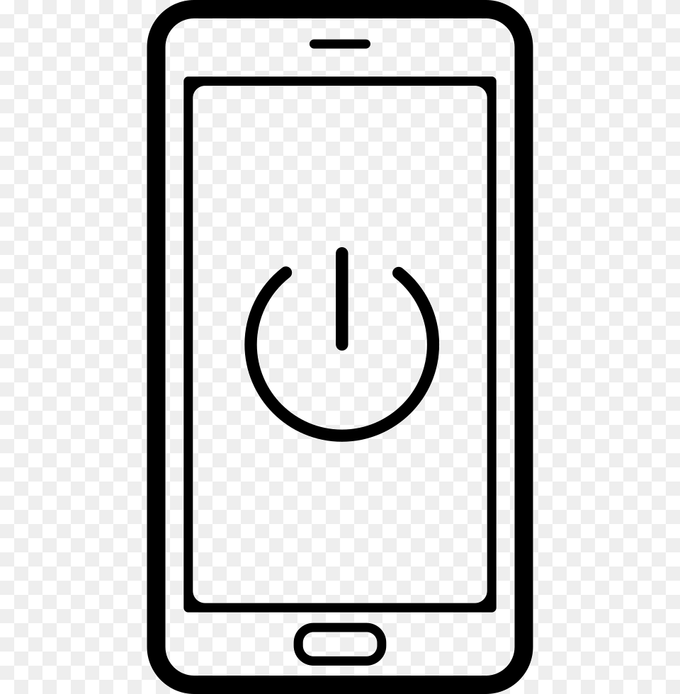 Power Symbol On A Mobile Phone Screen Icon, Smoke Pipe, Electronics, Electrical Device, Mobile Phone Png