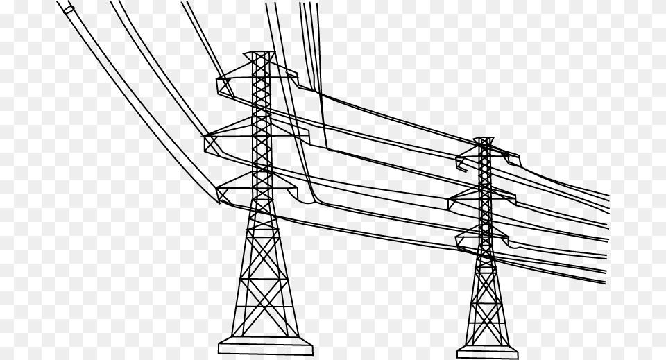 Power Transmission, Cable, Power Lines, Utility Pole, Electric Transmission Tower Free Png Download