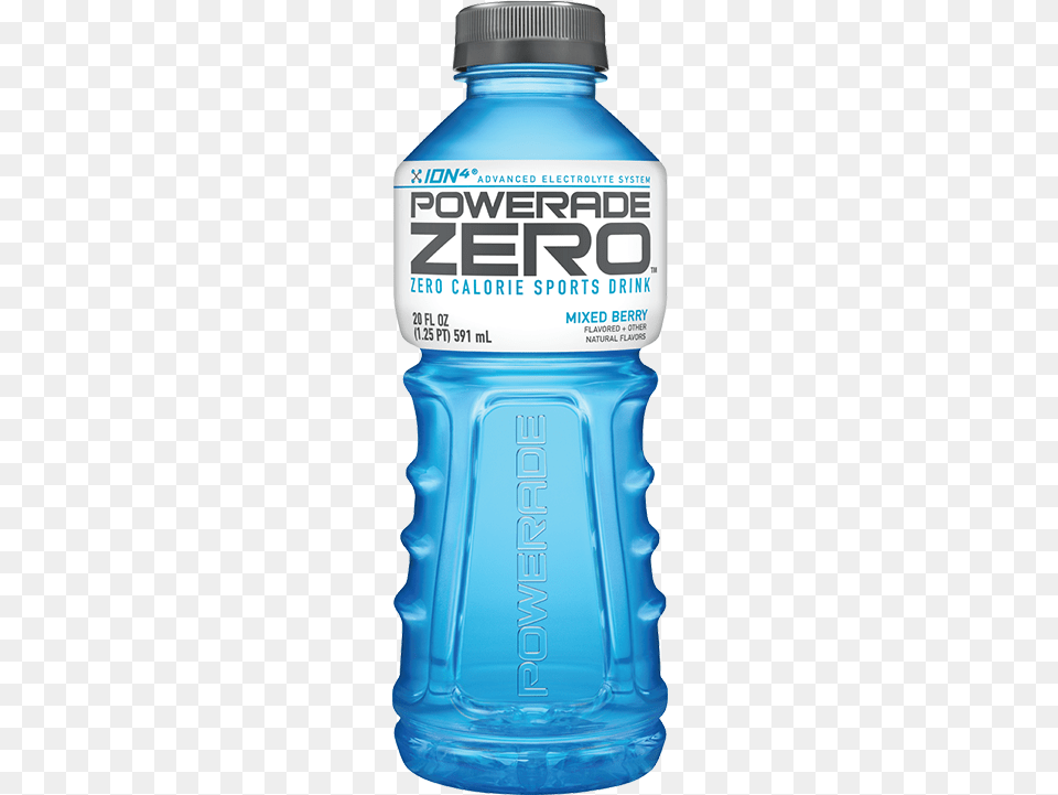 Powerade Zero Ingredients And Nutritional Information Powerade Zero Mixed Berry, Bottle, Water Bottle, Beverage, Mineral Water Png Image