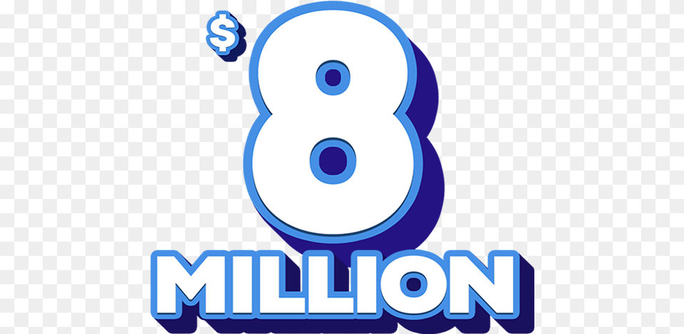 Powerball 8 Million, Number, Symbol, Text, Disk Png Image