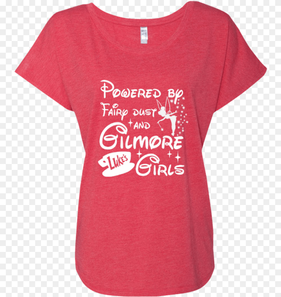 Powered By Fairy Dust And Gilmore Girls Next Level Active Shirt, Clothing, T-shirt Png