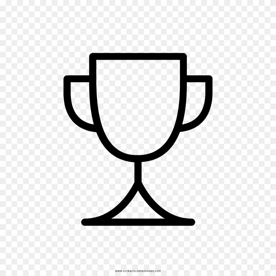 Powerful Trophy Coloring, Gray Png Image