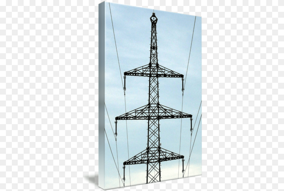 Powerfully Powerful Power Lines In Electrical Network, Cable, Electric Transmission Tower, Power Lines, Architecture Png
