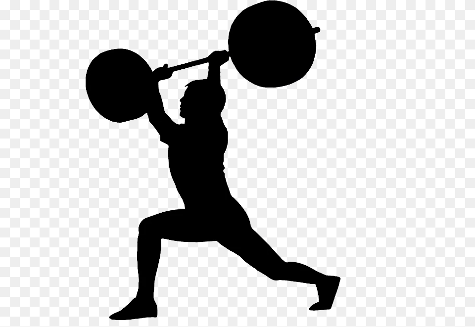 Powerlifting, Silhouette, Adult, Male, Man Png