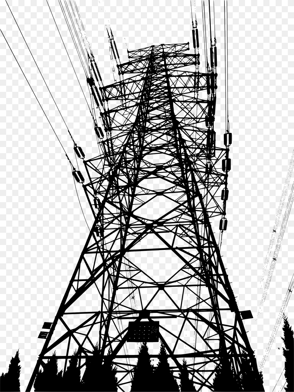 Powerlines In The Beijing Populated Areas Icon For Transmission Lines, Gray Png Image