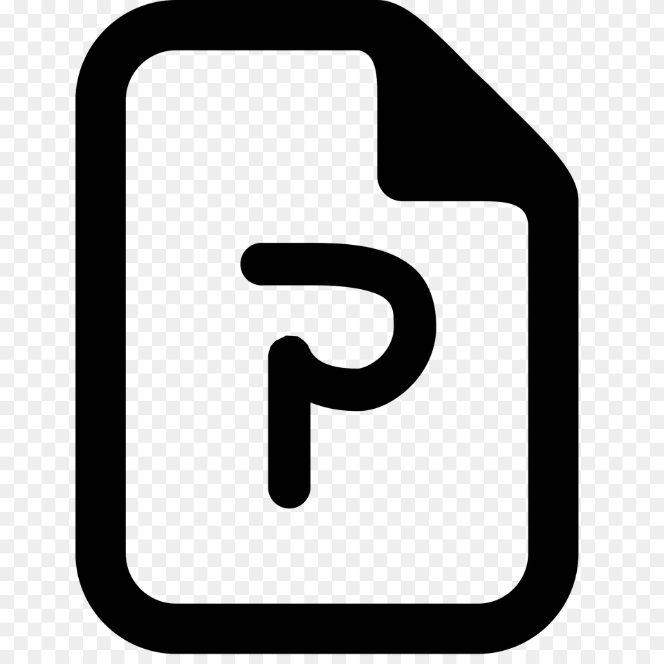 Powerpoint Icon, Gray Png