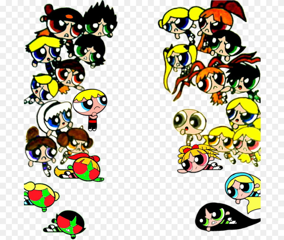 Powerpuff Characters Shocked Powerpuff Characters, Art, Face, Head, Person Png
