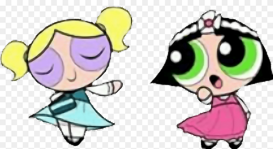Powerpuff Girls Bubbles Bottercup Cartoon, Baby, Person, Face, Head Png Image