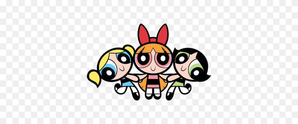 Powerpuff Girls Flying Away Transparent, Art, Face, Head, Person Free Png