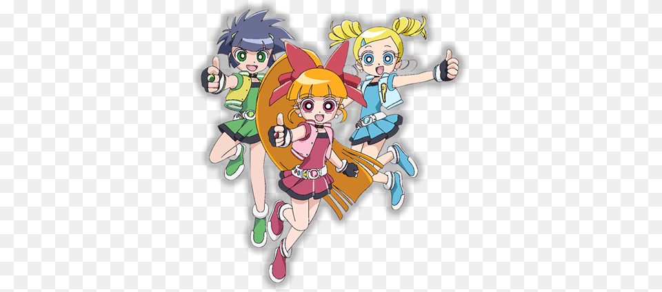 Powerpuff Girls Z Blossom Bubbles And Buttercup Pose, Book, Comics, Publication, Baby Png Image