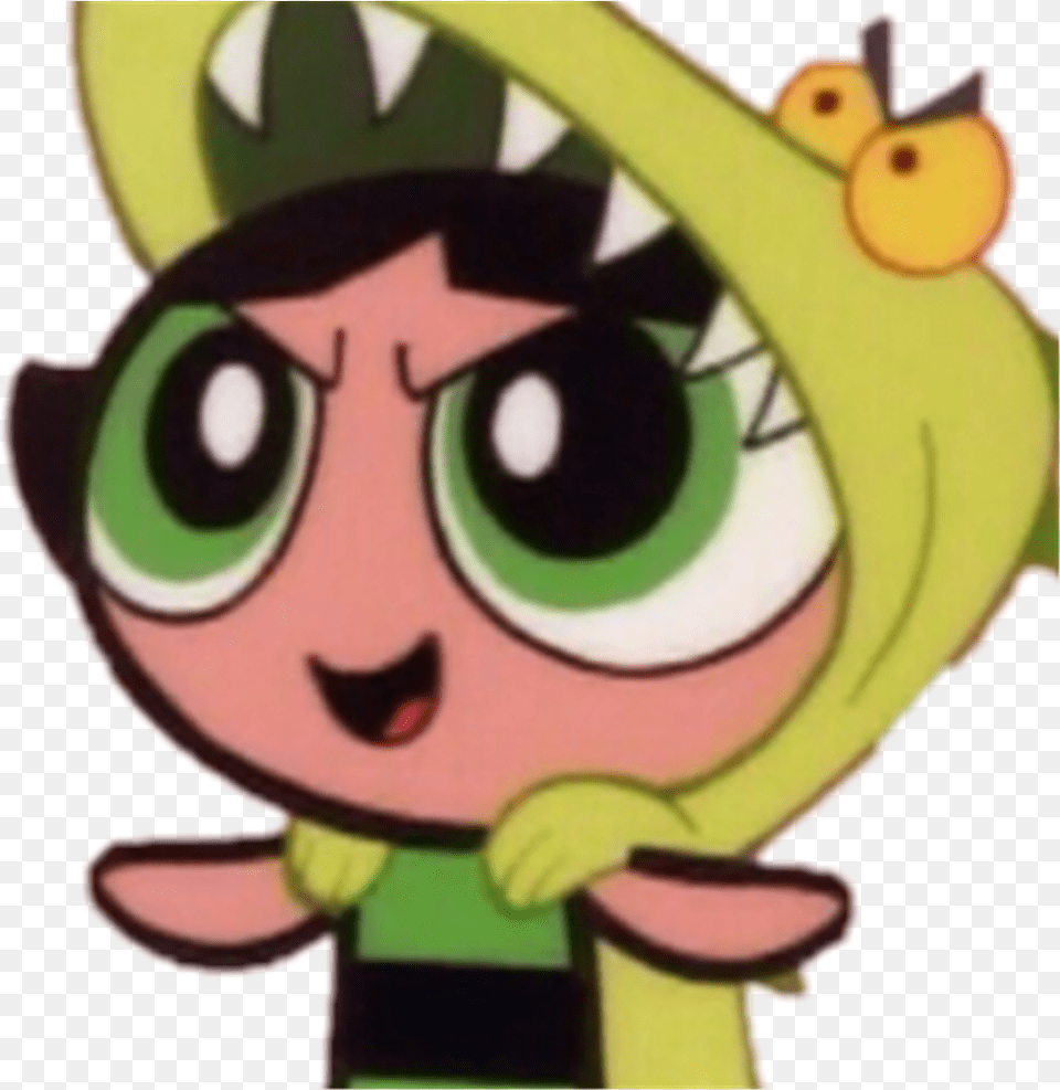 Powerpuffgirls Buttercup Blossom Bubbles Aesthetic Buttercup Powerpuff Girls Aesthetic, Toy, Cartoon, Face, Head Free Png Download