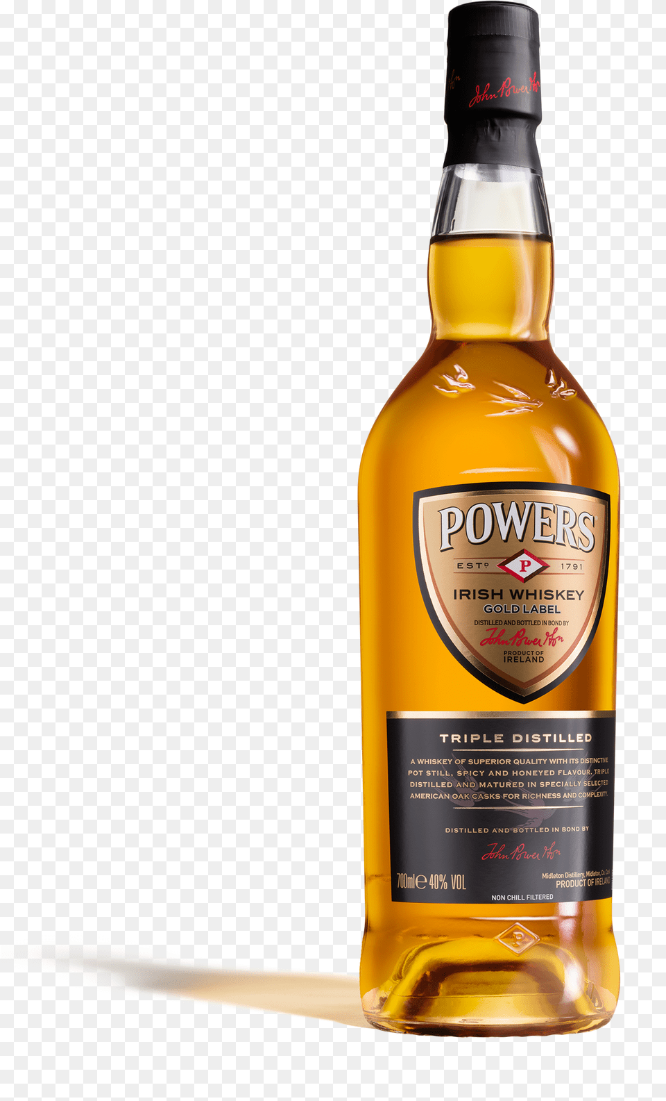 Powers Gold Label, Alcohol, Beverage, Liquor, Whisky Free Transparent Png