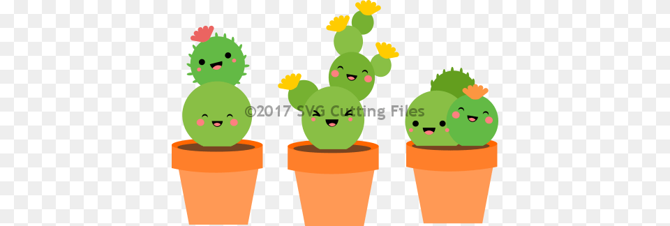 Pp 3177 Kawaii Cactus Cactus Kawaii, Potted Plant, Green, Plant, Vase Png