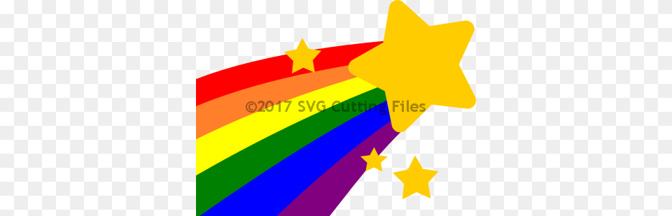 Pp Rainbow Shooting Star Cutting Own, Star Symbol, Symbol Free Transparent Png