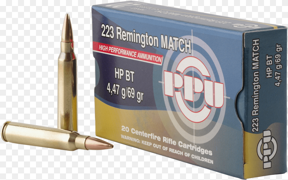 Ppu Ppm2231 Match 223, Ammunition, Weapon, Bullet Png