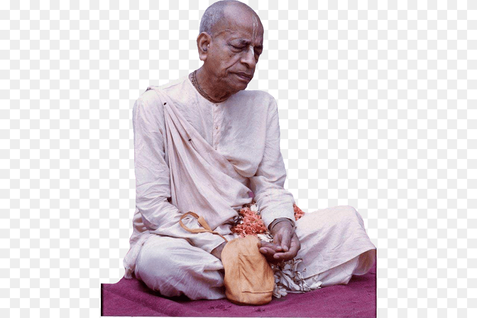 Prabhupada Chanting Hare Krishna Vrindavan Download Srila Prabhupada, Adult, Male, Man, Person Png Image