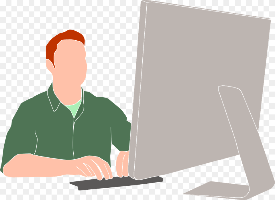 Praca Przy Komputerze Computer Teaching Logo, Adult, Electronics, Person, Pc Free Transparent Png