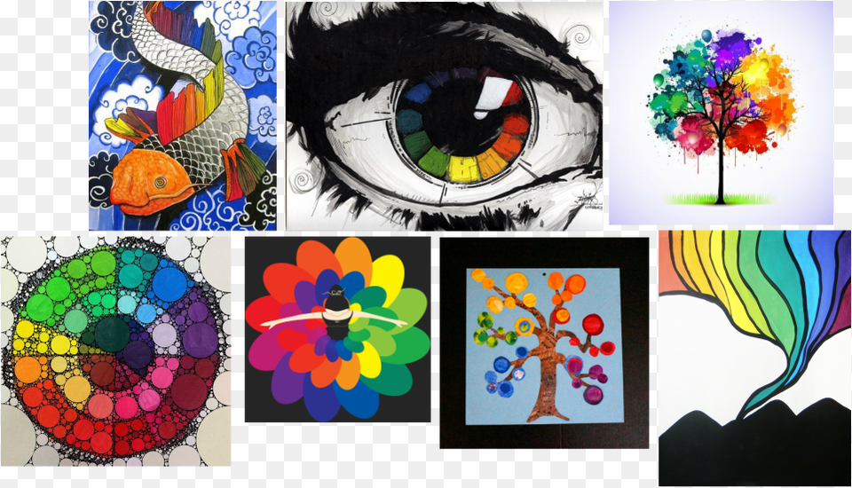 Practice With Tempera Paint Examples Of A Color Wheel, Art, Modern Art, Collage, Graphics Free Png Download