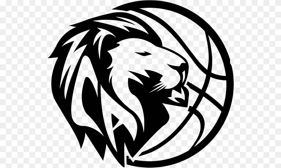 Practices Take Place At Hillel 9120 Olympic Boulevard Lion Basketball Logo, Gray Png Image
