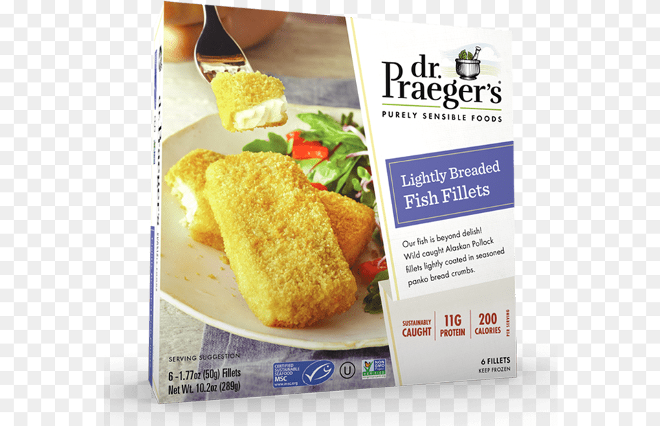 Praeger S Lightly Breaded Fish Fillets Package Fish Fillet, Advertisement, Nuggets, Fried Chicken, Food Png