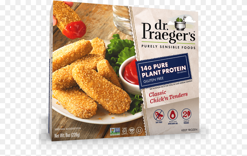 Praeger S Pure Plant Protein Classic Chick N Tenders Dr Praeger39s Chicken Tenders, Food, Fried Chicken, Nuggets, Seasoning Free Png Download