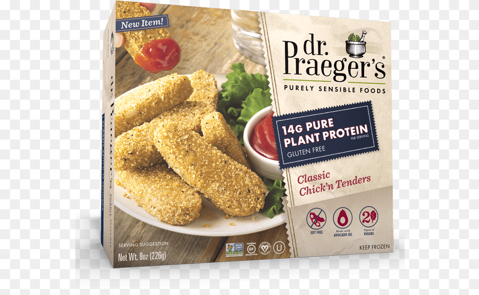 Praeger S Pure Plant Protein Classic Chick N Tenders Dr Praeger39s Classic Chick N Tenders, Food, Fried Chicken, Nuggets, Seasoning Free Png Download
