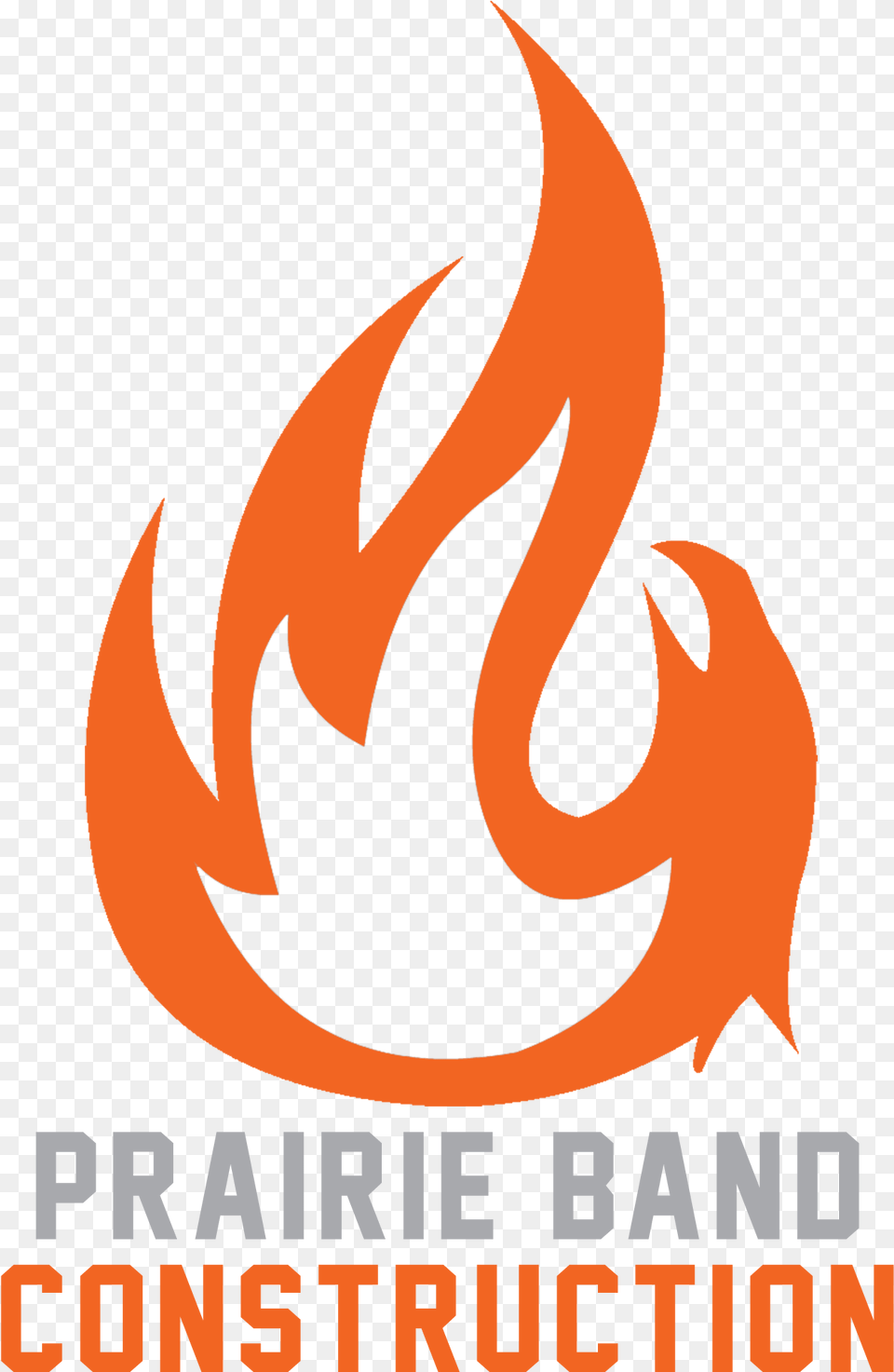 Prairie Band Construction Logo Graphic Design, Fire, Flame Png Image