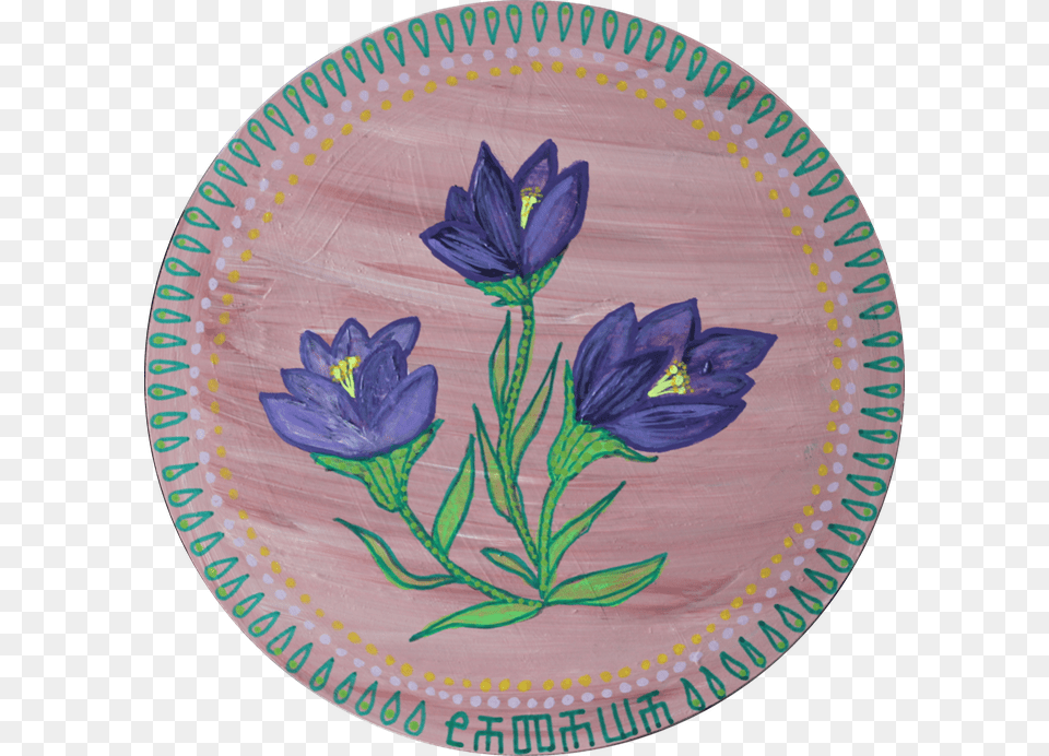 Prairie Crocus Medal, Pattern, Flower, Plant, Plate Png