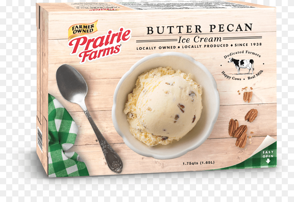 Prairie Farms Ice Cream 56 Oz, Food, Ice Cream, Dessert, Spoon Free Transparent Png