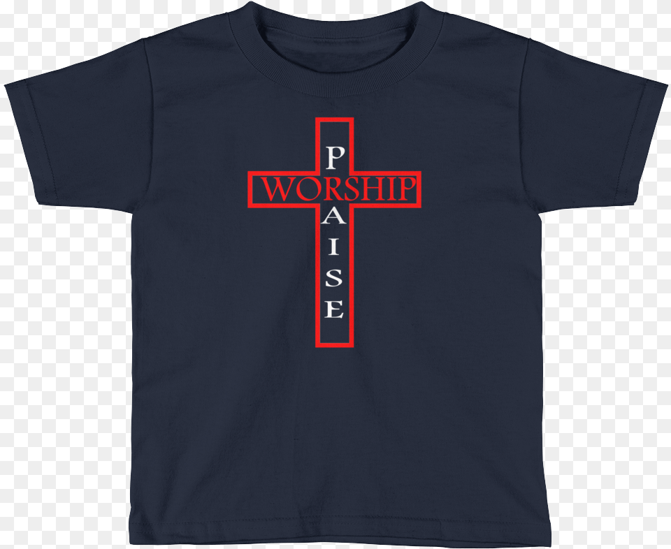 Praise Amp Worship Kids Short Sleeve T Shirt Shirt, Clothing, T-shirt, Cross, Symbol Free Transparent Png