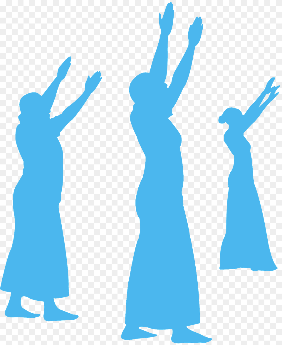 Praise Dancers Silhouette, Clothing, Formal Wear, Dress, Leisure Activities Free Png