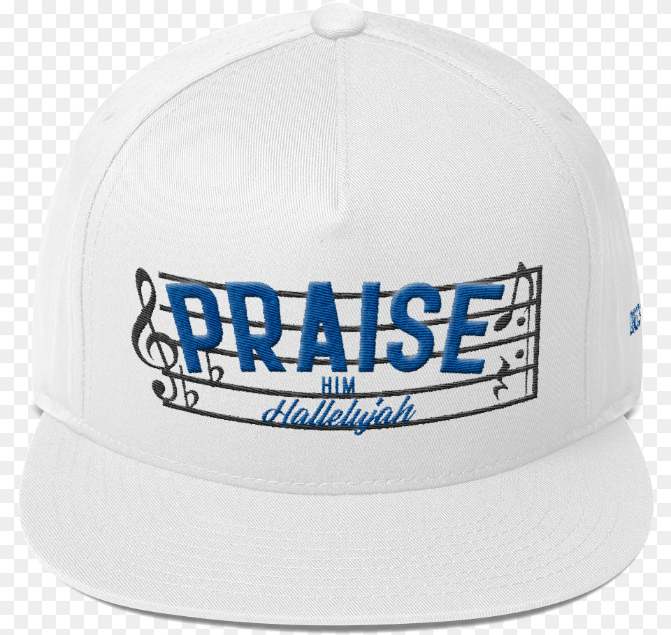 Praise Him Blue Five Panel Flat Bill Cap Baseball Cap, Baseball Cap, Clothing, Hat Free Transparent Png