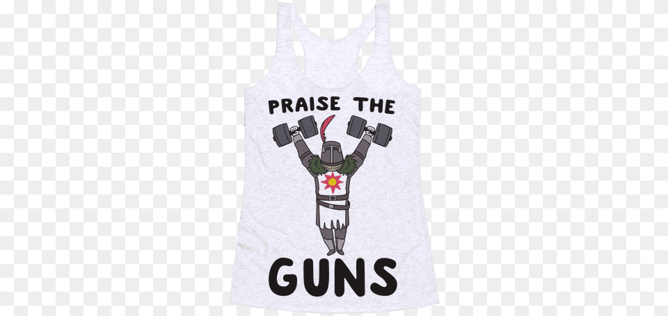 Praise The Guns Workout Puns, Clothing, Tank Top, Person Png
