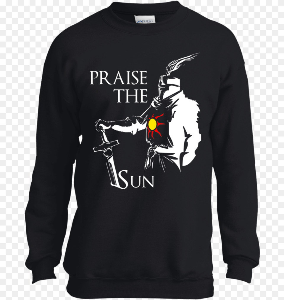 Praise The Sun Knight Youth Pc90y Port And Co, T-shirt, Clothing, Hoodie, Knitwear Free Transparent Png