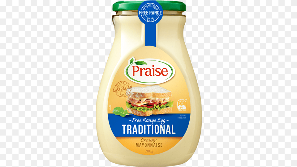 Praise Traditional Creamy Mayonnaise 700g Praise, Food, Ketchup Png