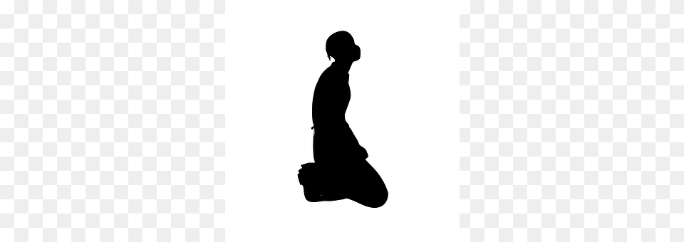 Pray Kneeling, Person, Silhouette Png Image