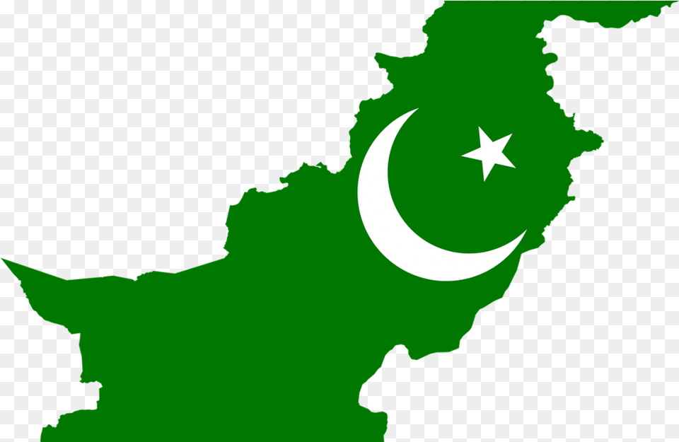 Pray For Recent Tensions Between Pakistan And India Pakistan Flag Country Shape, Green, Nature, Night, Outdoors Free Transparent Png