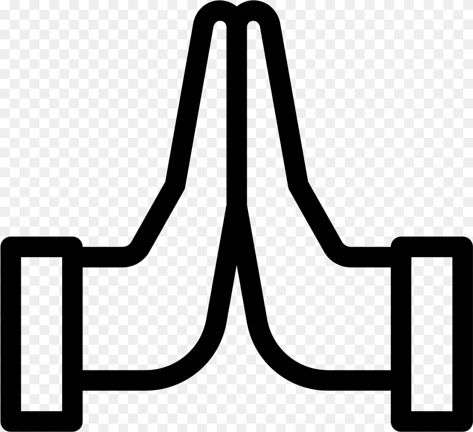 Pray Icon Praying Hands Emoji Black And White, Gray Png Image