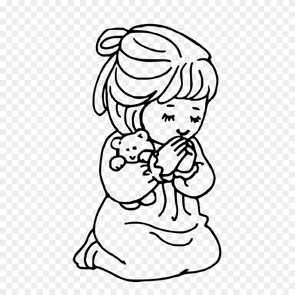 Prayer Black And White Clipart, Kneeling, Person, Baby, Face Png
