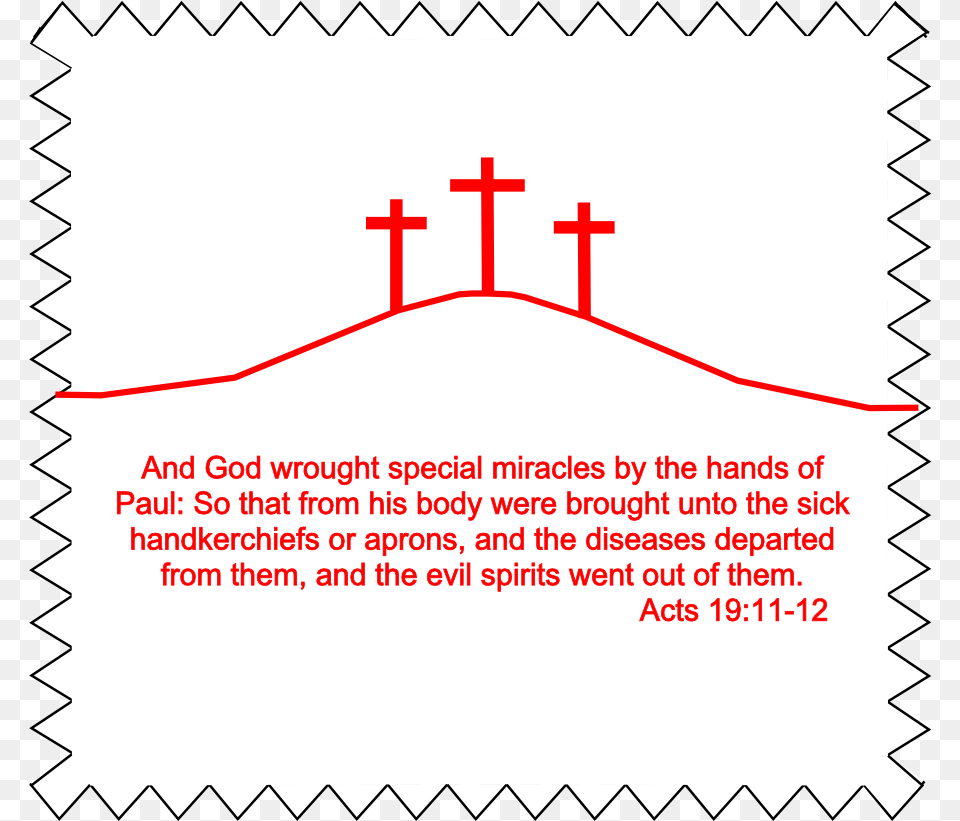 Prayer Cloth Three Crosses Red Ink Acts Acts 19 Prayer Cloth, Cross, Symbol, Altar, Architecture Free Transparent Png