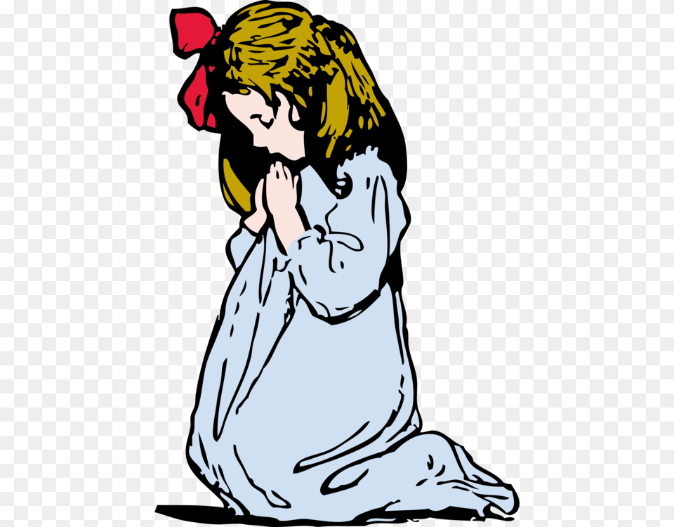 Prayer Drawing Child Girl Woman, Kneeling, Person, Face, Head Free Png