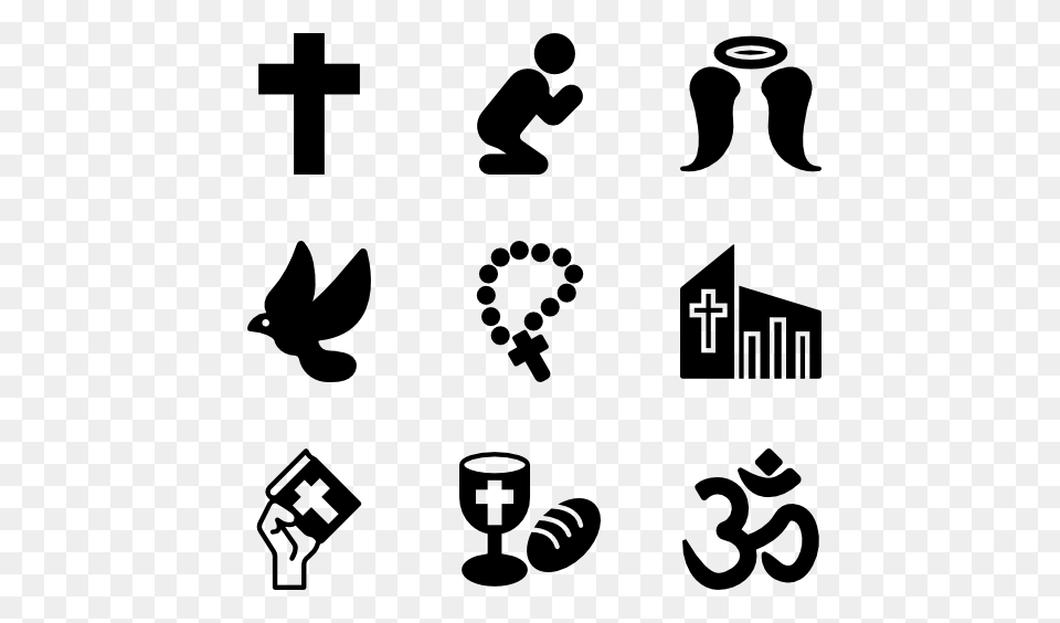 Prayer Icons, Gray Png Image