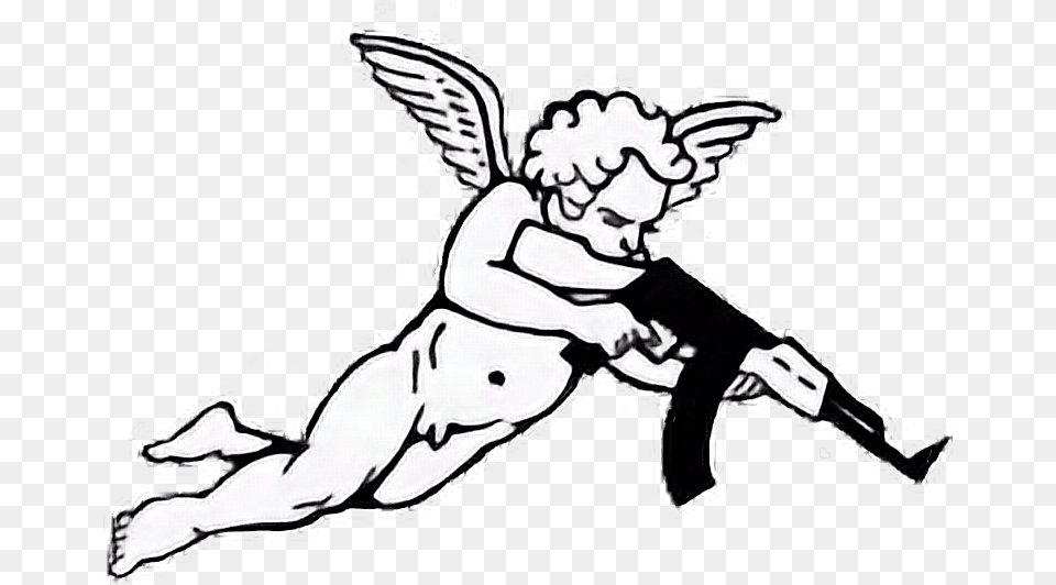 Praying Angel Clip Art Drawing, Baby, Person, Cupid, Stencil Png Image