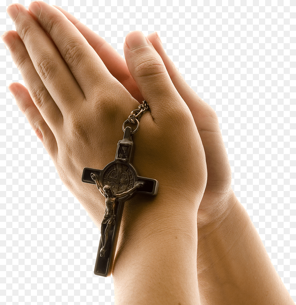 Praying Hands, Body Part, Cross, Finger, Hand Free Png Download