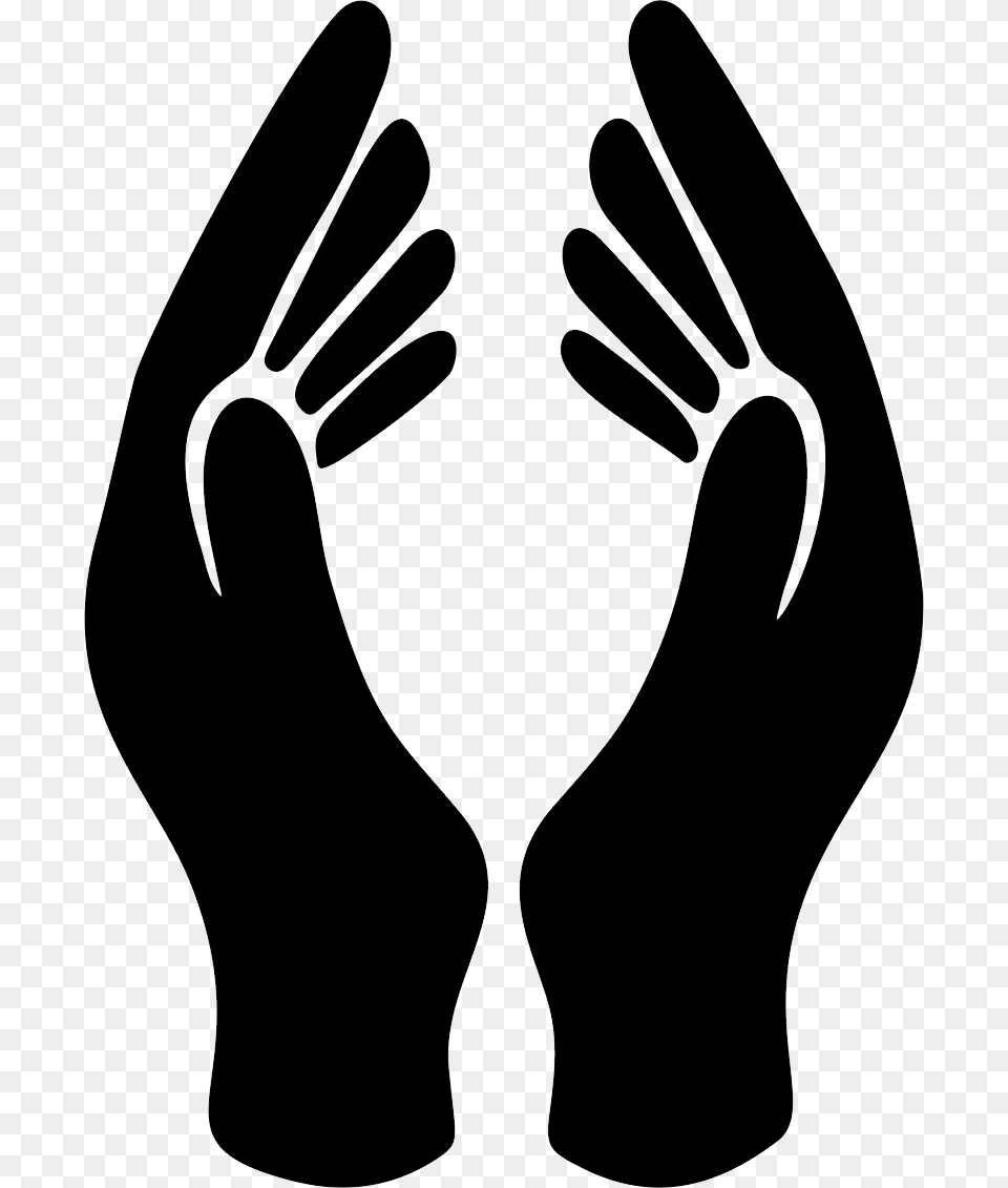 Praying Hands, Stencil, Silhouette, Body Part, Hand Png
