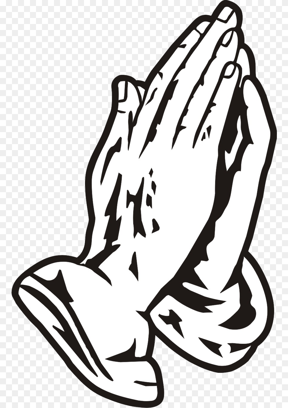 Praying Hands Black And White, Clothing, Glove, Stencil, Person Png