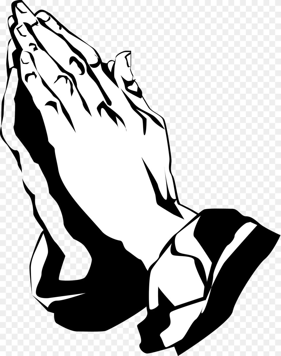 Praying Hands Black Clipart Praying Hands, Stencil, Baby, Person, Silhouette Free Transparent Png