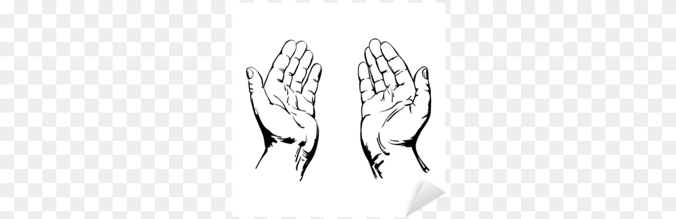 Praying Hands Drawing Open, Body Part, Hand, Person, Stencil Free Transparent Png